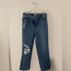 Good American Distressed Blue Jeans